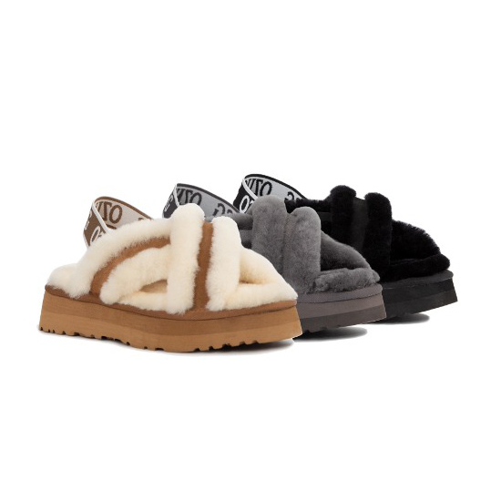 [무료배송] 호주정품 오즈웨어 아델 플랫폼 어그 슬리퍼 (굽4cm) OZWEAR UGG OB772PEB