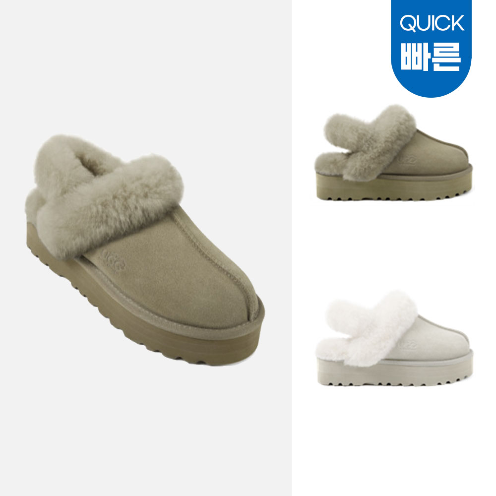 [빠른무료배송] 호주정품 오즈라나 클래식 코케트 탈부착 밴딩 슬리퍼 (굽 4cm) OZLANA UGG OZ30002