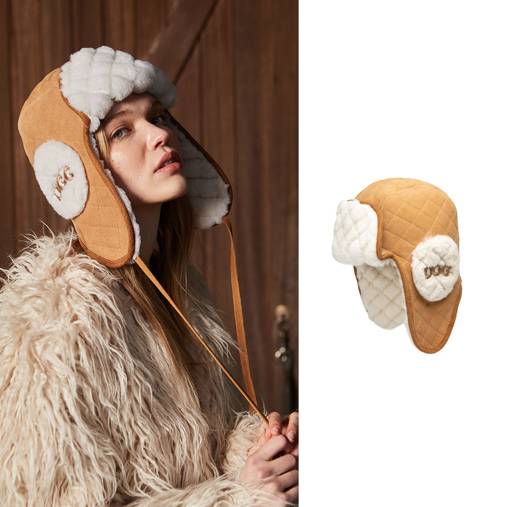 [무료배송] 호주정품 오즈웨어 어그 양가죽 트래퍼 귀마개 모자 OZWEAR UGG CS087