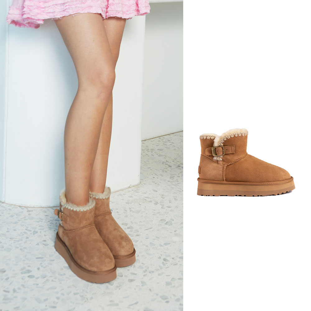 [무료배송] 호주정품 오즈웨어 에스키모 버클 플랫폼 미니 부츠 OZWEAR UGG OB818P
