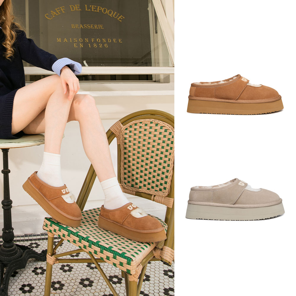 [무료배송] 호주정품 디케이 디나 플랫폼 어그 양털 모카신 (굽 4cm) DK UGG DK240