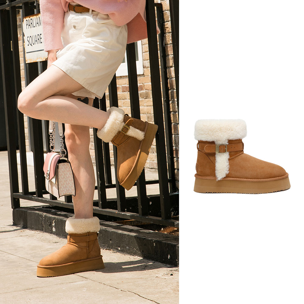 [무료배송] 호주정품 디케이 플랫폼 시어링 부츠 (굽 4cm) DK UGG DK154