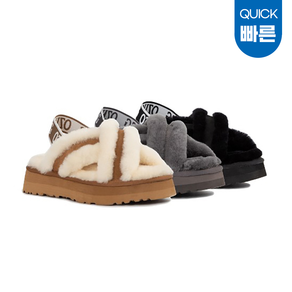 [빠른무료배송] 호주정품 오즈웨어 아델 플랫폼 어그 슬리퍼 (굽4cm) OZWEAR UGG OB772PEB